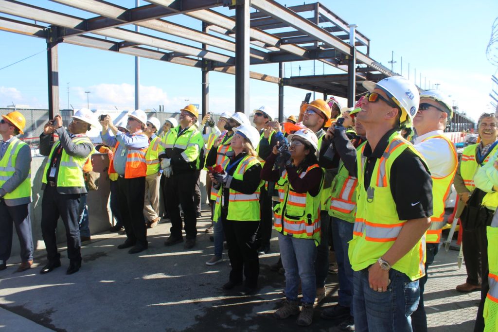 Steelwork completed for Interim Gates Facility at Mineta San Jose Airport