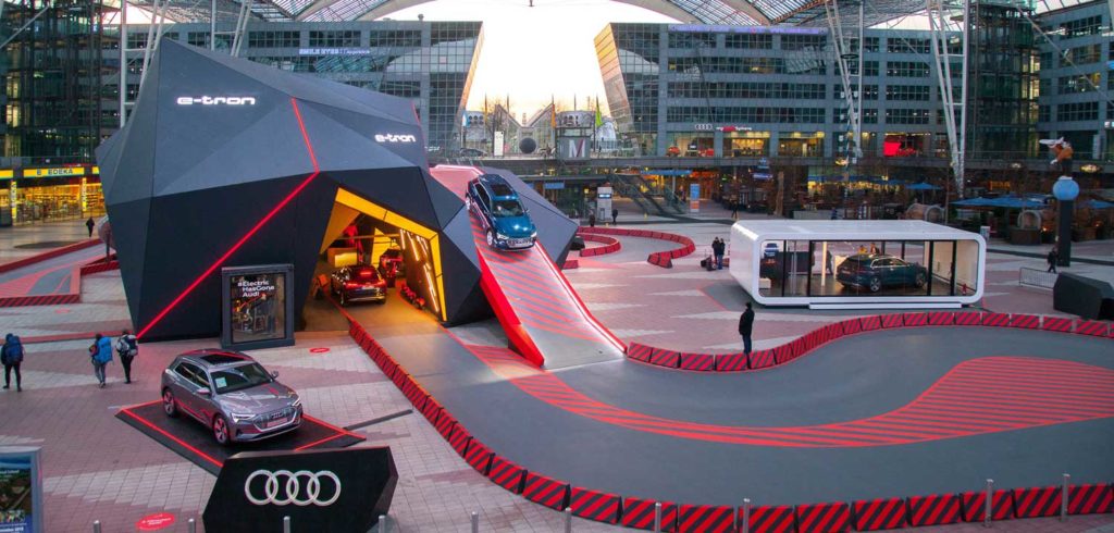 Munich Airport showcases new fully electric Audi e-tron in interactive display Munich Airport showcases new fully electric Audi e-tron in interactive display