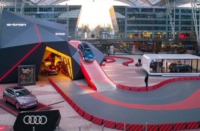 Munich Airport showcases new fully electric Audi e-tron in interactive display