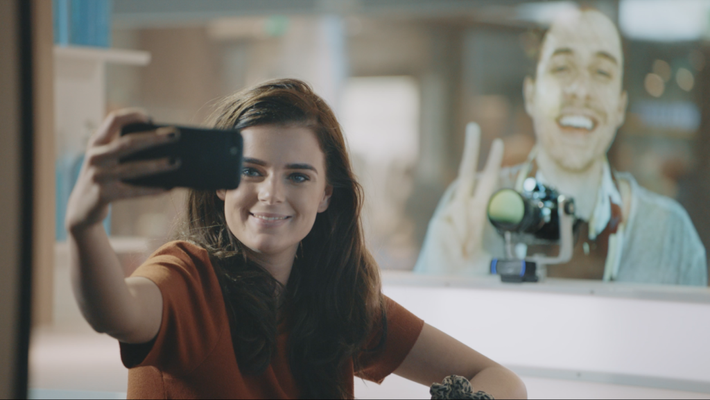 KLM connects travelers through live hologram bar