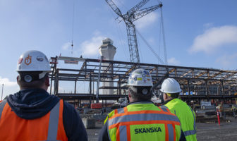 Steelwork completed for Concourse E expansion at Portland Airport