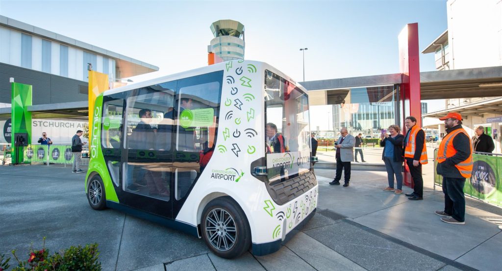 Autonomous shuttle service trialled at Christchurch Airport