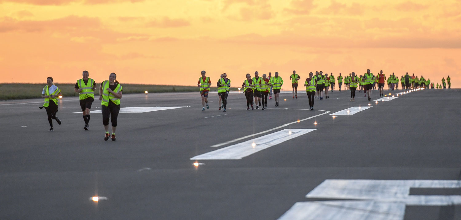 Summer Solstice runway run at London Luton Passenger Terminal Today