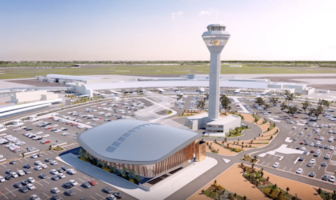 Airport station takes shape