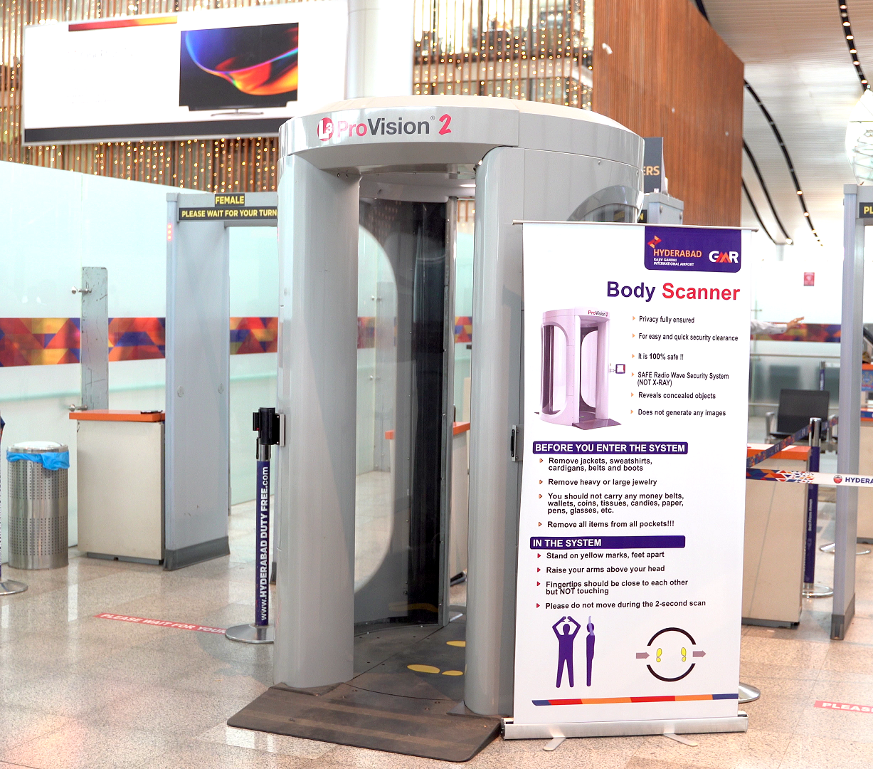 GMR Hyderabad International Airport begins trial of body-scanner