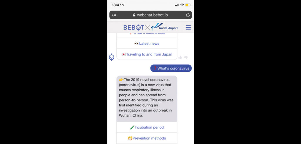The Coronavirus chatbot