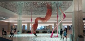 Giant pink flamingo greets Tampa travelers