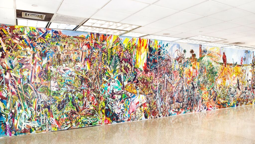 Florida artist completes nature-inspired mural at Miami International