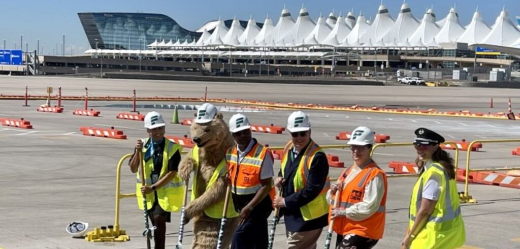 Denver Airport and Frontier Airlines break ground on 14-gate boarding facility