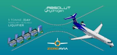 ZeroAvia and Absolut Hydrogen to develop liquid hydrogen refueling infrastructure