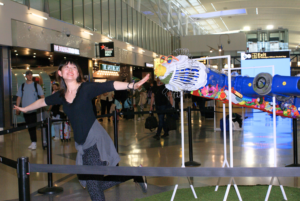 JFK Terminal 4 displays sustainable art installation made from recycled plastics