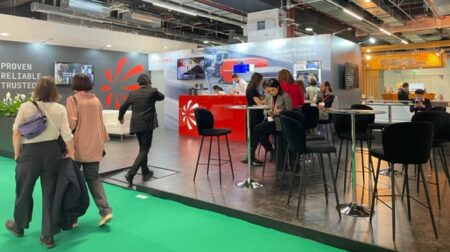 Leonardo Automation showcases its crossbelt technology.