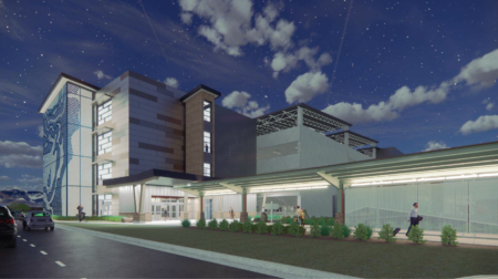 Reno-Tahoe Airport to develop ground transportation center A rendering of RNO's ConRAC facility at night.