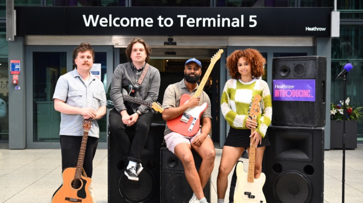 Heathrow has partnered with music community Sofar Sounds to curate a line-up of talent to play on the Terminal 5 stage throughout the summer of 2024.