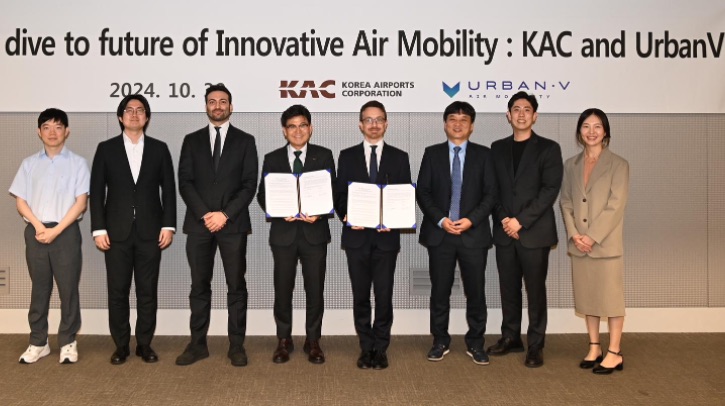 UrbanV and Korea Airports Corporation to develop an advanced air mobility ecosystem Italian vertiport network operator UrbanV and Korea Airports Corporation (KAC), the operator of 14 airports nationwide, have signed an agreement to develop vertiport networks and create an AAM ecosystem.