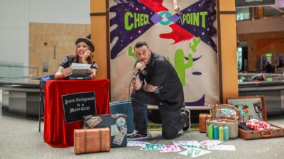 Poetry and painting offered to passengers at San Diego International