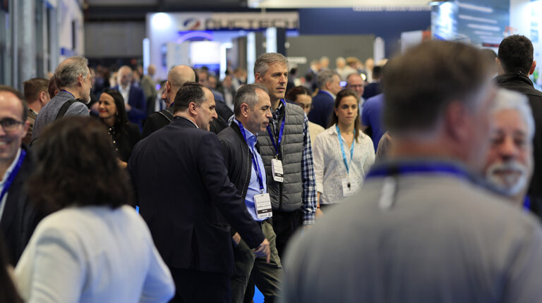 Visitors at PTE World in Madrid.