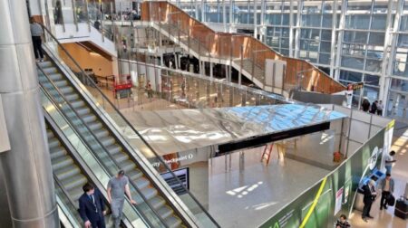 A new security checkpoint located at the south end of the terminal on the arrivals level at Seattle-Tacoma International Airport (SEA) opened to the traveling public at 4am on Friday, June 6, 2025.
