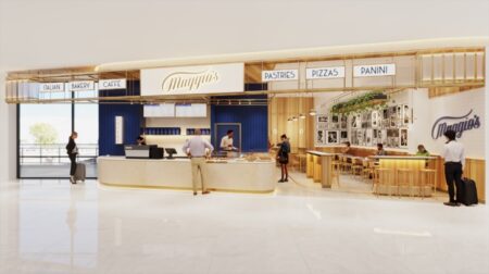 Render of the new Maggio's Italain sandwich store which has opened at Sydney Airport T3 Domestic terminal