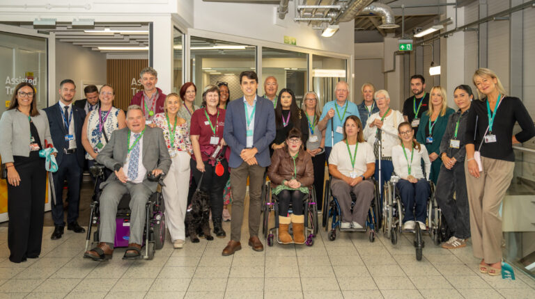 London Luton Airport opens dedicated lounge for passengers with assisted travel needs Passengers and staff pose in the new London Luton Airport lounge for passengers with assisted travel needs