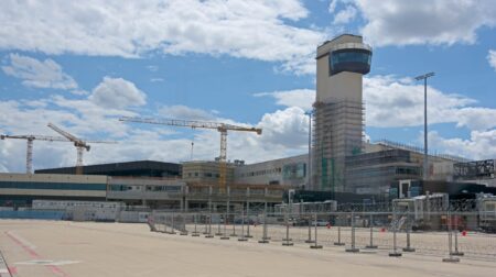 An exterior shot of Frankfurt Airport’s new Terminal 3 as it prepares to being operating in April 2022