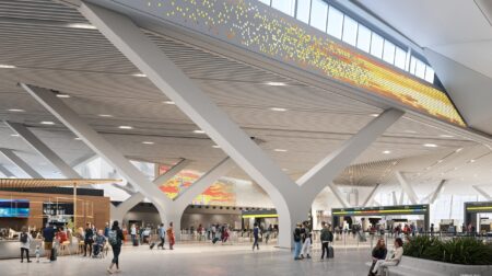 Seven artists commissioned in project to bring New York’s spirit to JFK’s New Terminal One.