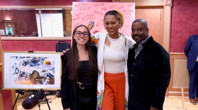 Three local artists announced for JFK T6 community art program The three local artists announced for JFK’s T6 community art program pose together in the airport