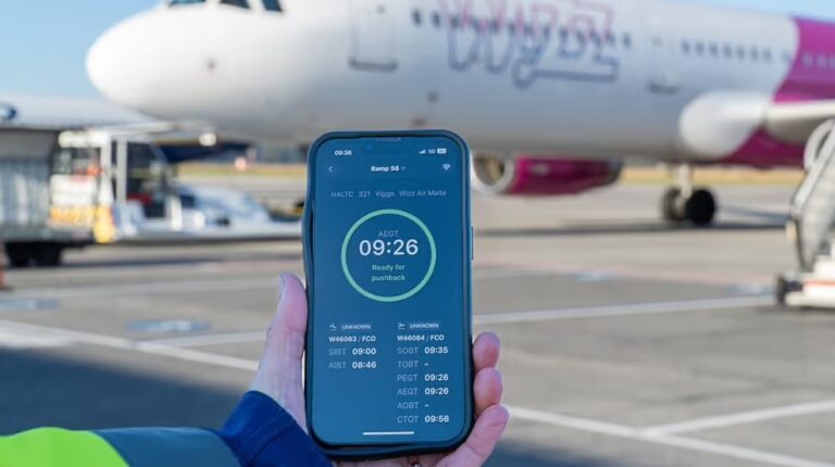 Vancouver International to deploy Aviation Solutions AI platform to enhance aircraft turnaround process Aviation Solutions’ AI-powered aircraft turnaround software platform Deep Turnaround displayed on a ground crew smartphone with a large aircraft in the background on the tarmac