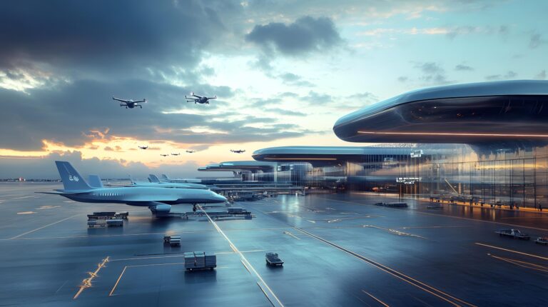 ACI World releases global airport traffic forecasts as long-term demand growth continues Aircraft parked at a line of gates at an airport under a cloudy sky.