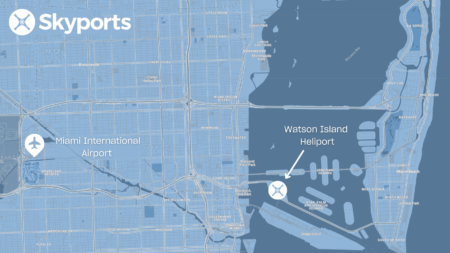 Miami’s Watson Island Heliport to be transformed into next-generation AAM facility Map showing the location of Miami’s Watson Island Heliport