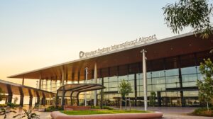 Front exterior of Western Sydney International Airport.
