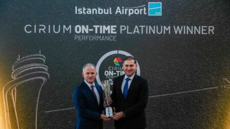 iGA Istanbul Airport receives Cirium platinum award for on-time performance.