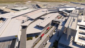 Aerial view of Melbourne Airport