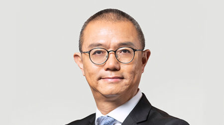 Headshot of Steven Yiu, executive director of airport operations, Airport Authority Hong Kong, against a white background.