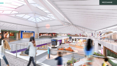 Design render of the terminal extension at Bristol Airport.