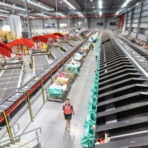 Australia Post opens its largest air and sea parcel facility at Brisbane Airport.