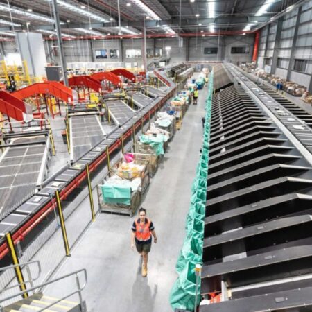 Australia Post opens its largest air and sea parcel facility at Brisbane Airport.