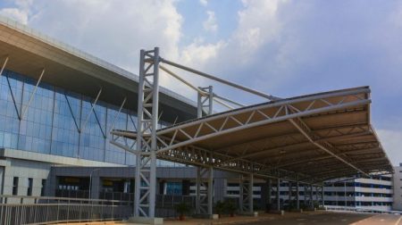 Terminal modernization project underway at Murtala Muhammed International Airport.