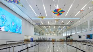 Interior of L F Wade International Airport.