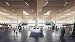 Artist render of the expansion at Riga Airport.