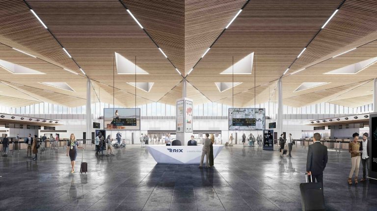 Artist render of the expansion at Riga Airport.