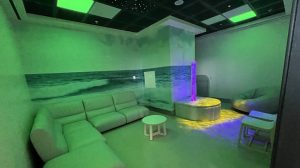 Green light in sensory room